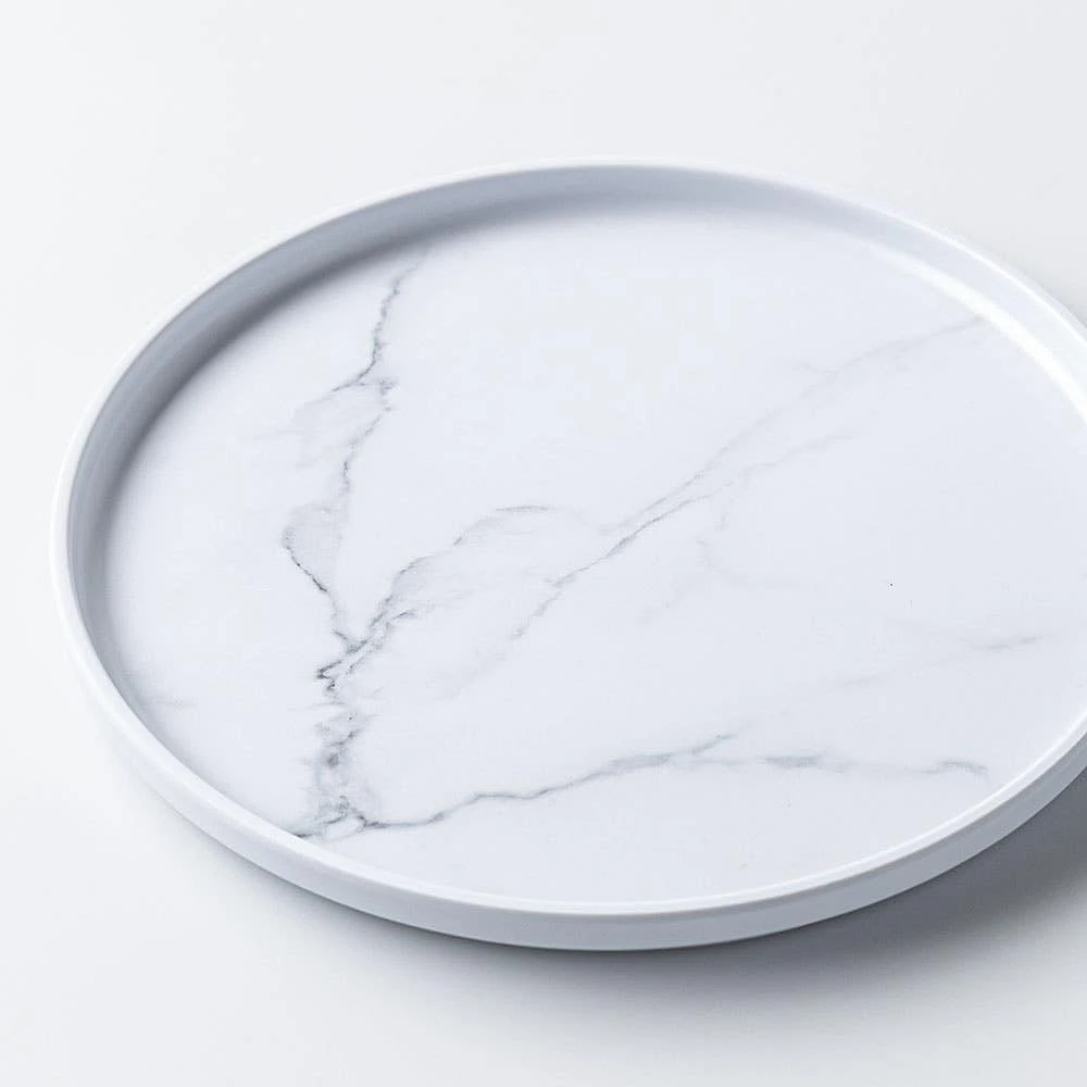 KSP Enzo Melamine Side Plate 8.5" Dia. (Marble White)