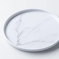 KSP Enzo Melamine Side Plate 8.5" Dia. (Marble White)