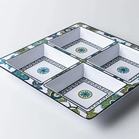 KSP Madrid Melamine 4-Section Serve Tray 13.5" sq.