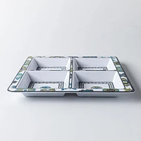 KSP Madrid Melamine 4-Section Serve Tray 13.5" sq.