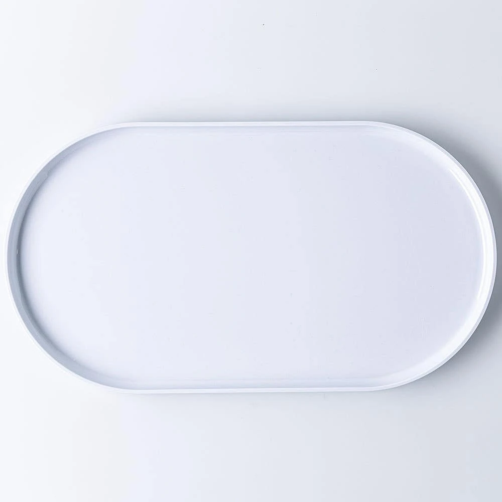 KSP Drift Melamine Serving Tray 17.25 x 9.5" (Cool White)