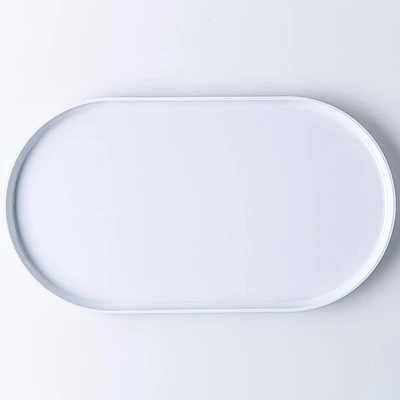 KSP Drift Melamine Serving Tray 17.25 x 9.5" (Cool White)