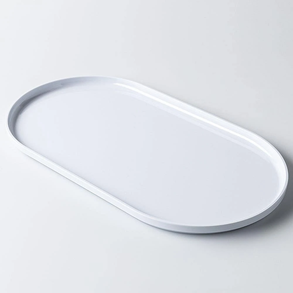 KSP Drift Melamine Serving Tray 17.25 x 9.5" (Cool White)