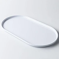 KSP Drift Melamine Serving Tray 17.25 x 9.5" (Cool White)