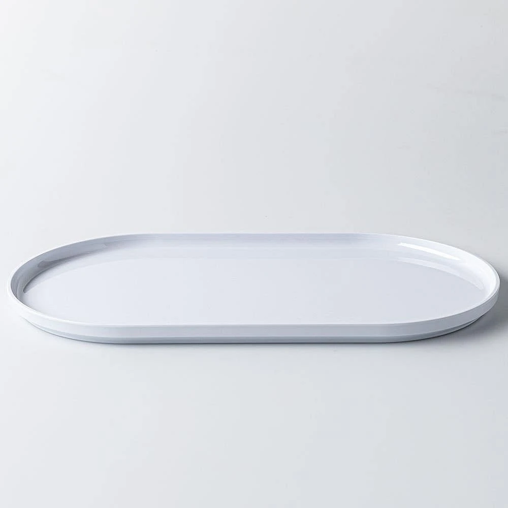 KSP Drift Melamine Serving Tray 17.25 x 9.5" (Cool White)