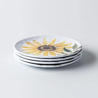 KSP Nibble 'Sunflower' Melamine Tidbit Plate - Set of 4