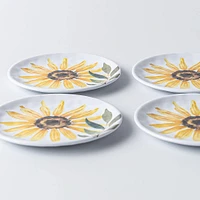 KSP Nibble 'Sunflower' Melamine Tidbit Plate - Set of 4
