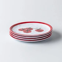 KSP Nibble 'Tomato' Melamine Tidbit Plate - Set of 4