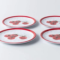 KSP Nibble 'Tomato' Melamine Tidbit Plate - Set of 4