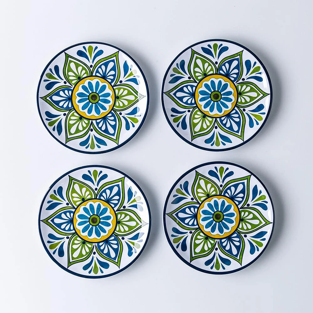 KSP Nibble 'Madrid' Melamine Tidbit Plate - Set of 4