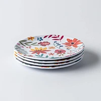 KSP Nibble 'Floral' Melamine Tidbit Plate - Set of 4