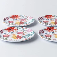 KSP Nibble 'Floral' Melamine Tidbit Plate - Set of 4