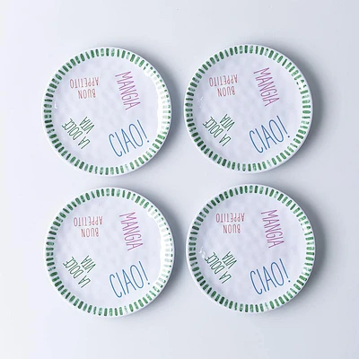 KSP Nibble 'Sayings' Melamine Tidbit Plate - Set of 4