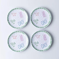 KSP Nibble 'Sayings' Melamine Tidbit Plate - Set of 4