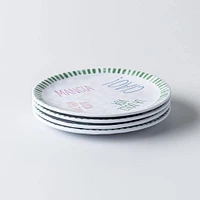 KSP Nibble 'Sayings' Melamine Tidbit Plate - Set of 4