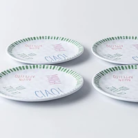 KSP Nibble 'Sayings' Melamine Tidbit Plate - Set of 4