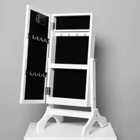 KSP Sophia Table Mirror LED Jewelry Cabinet (White) 29 x 29 x 60 cm