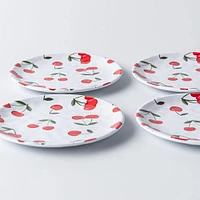 KSP Nibble 'Cherries' Melamine Tidbit Plate - Set of 4