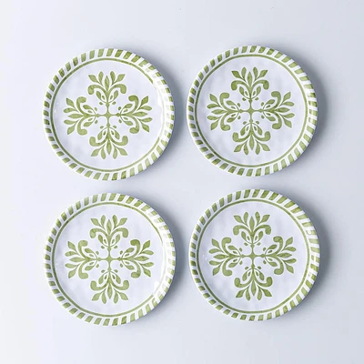 KSP Nibble 'Verde' Melamine Tidbit Plate - Set of 4