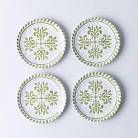 KSP Nibble 'Verde' Melamine Tidbit Plate - Set of 4