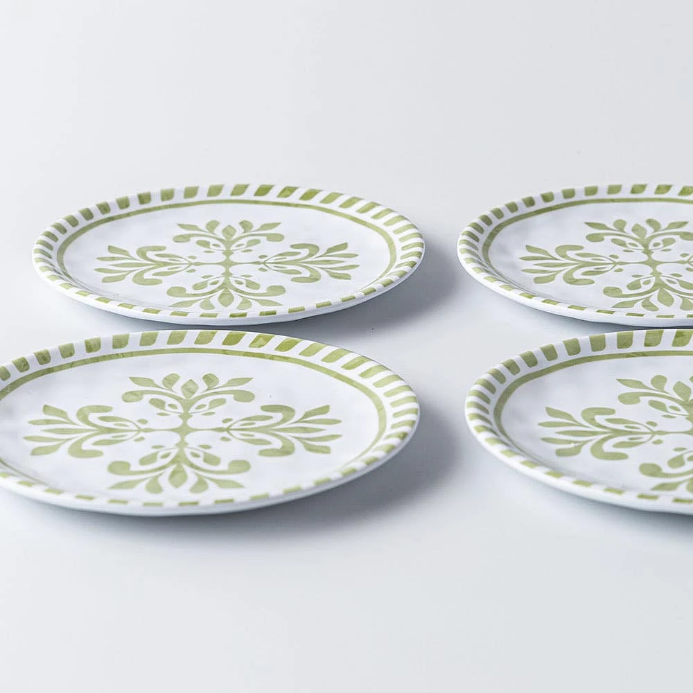 KSP Nibble 'Verde' Melamine Tidbit Plate - Set of 4