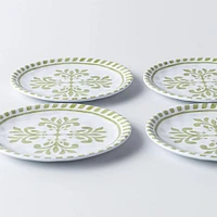KSP Nibble 'Verde' Melamine Tidbit Plate - Set of 4