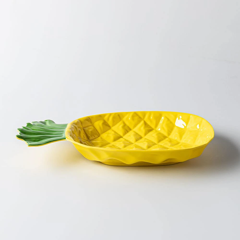 KSP Figural 'Pineapple' Melamine Serving Tray 15.25"