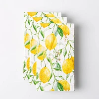 Harman 3-Ply 'Fresh Lemon' Printed Guest Paper Napkin - S/16 10x16"