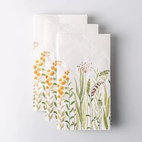 Harman 3-Ply 'Flower Border' Printed Guest Paper Napkin - S/16 10x16"