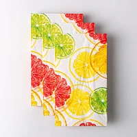 Harman 3-Ply 'Citrus' Printed Guest Paper Napkin - S/16 (Multi Colour)
