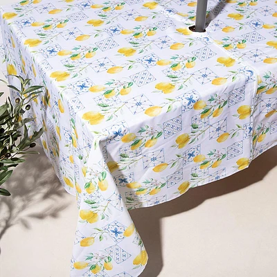 Harman Zipper 'Lemon Tile' Patio Tablecloth 60 x 120" (Multi Colour)