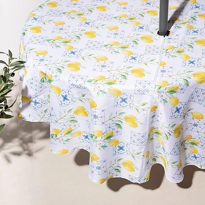 Harman Zipper 'Lemon Tile' Patio Tablecloth 70" Round (Multi Colour)
