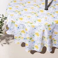 Harman Zipper 'Lemon Tile' Patio Tablecloth 70" Round (Multi Colour)