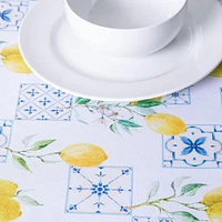 Harman Zipper 'Lemon Tile' Patio Tablecloth 70" Round (Multi Colour)