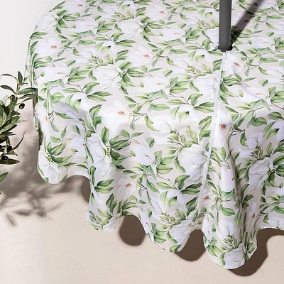 Harman Zipper 'White Blossom' Patio Tablecloth 70" Rnd (Multi Colour)