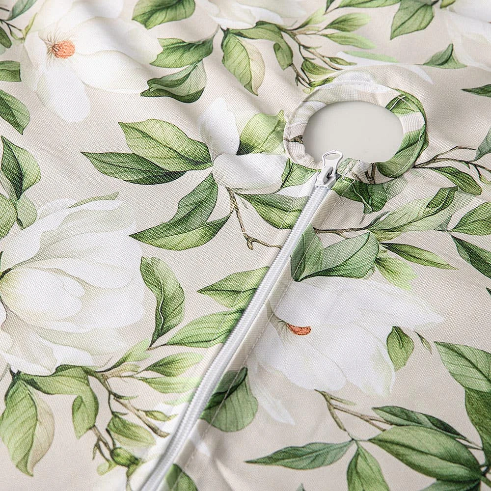 Harman Zipper 'White Blossom' Patio Tablecloth 70" Rnd (Multi Colour)