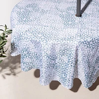 Harman Zipper 'Blue Tile' Patio Tablecloth 70" Round (Multi Colour)