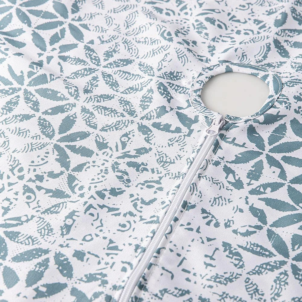 Harman Zipper 'Blue Tile' Patio Tablecloth 70" Round (Multi Colour)