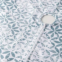 Harman Zipper 'Blue Tile' Patio Tablecloth 70" Round (Multi Colour)