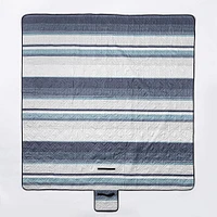 Needle & Pine Water Resistant 'Waffle Stripe' Outdoor Blanket (Navy)