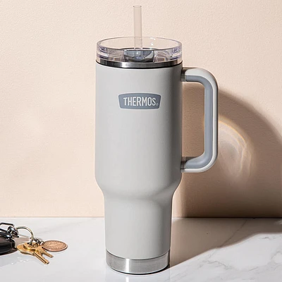 Thermos Icon Series Travel Mug with Straw 40oz. (Sandstone)