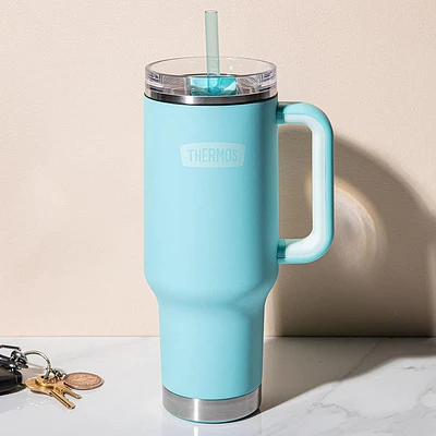 Thermos Icon Series Travel Mug with Straw 40oz. (Sea Green)