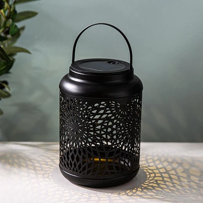 KSP Daisy Metal Lantern 12 x 12 x 16.5cm (Black)