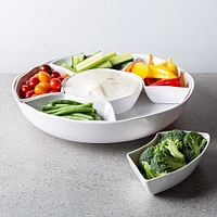 KSP Spin Melamine Turntable Tray - Set of 7 15" Dia. (White)