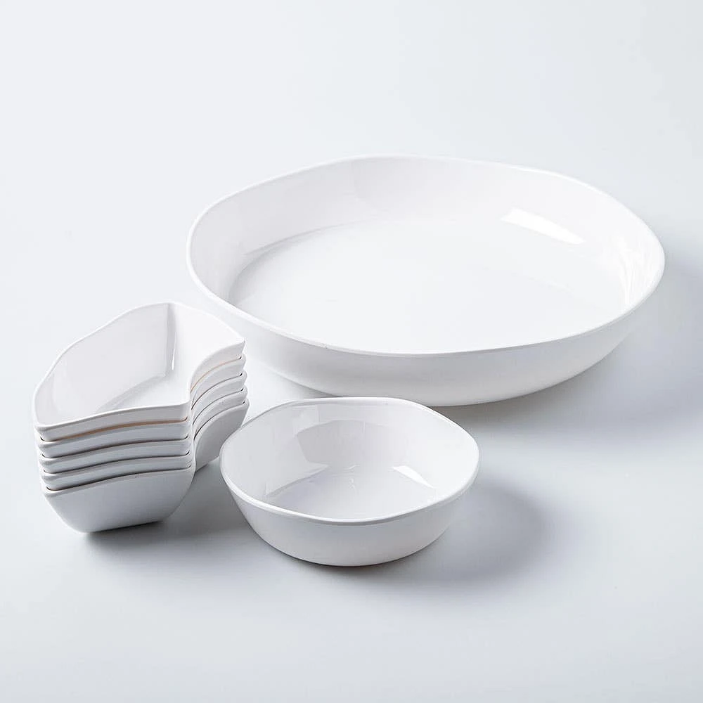 KSP Spin Melamine Turntable Tray - Set of 7 15" Dia. (White)