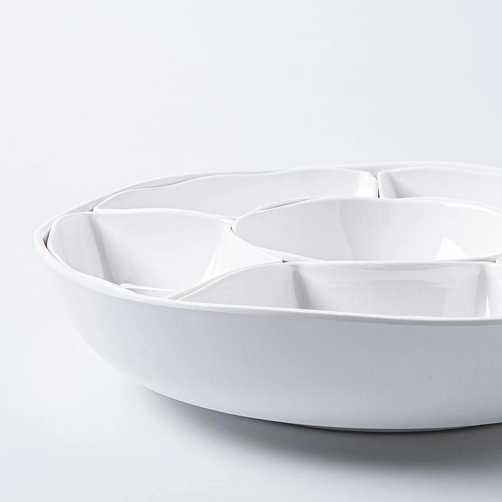 KSP Spin Melamine Turntable Tray - Set of 7 15" Dia. (White)