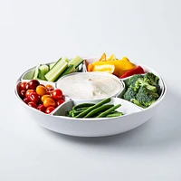 KSP Spin Melamine Turntable Tray - Set of 7 15" Dia. (White)