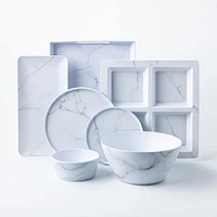 KSP Enzo Melamine Bowl 6" Dia. (Marble White)