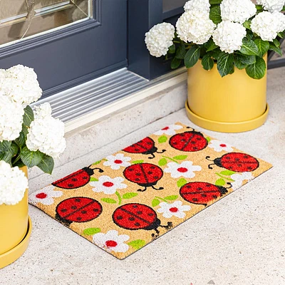KSP Summer Coir 'Lady Bugs' Coir Mat 42 x 75cm (Multi Colour)