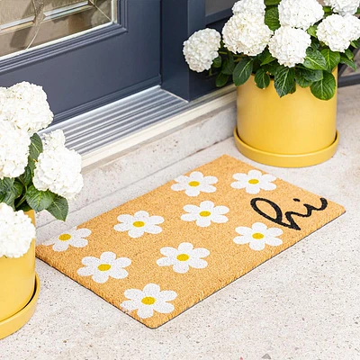 KSP Summer Coir 'Daisies' Coir Mat 45 x 75cm (Multi Colour)